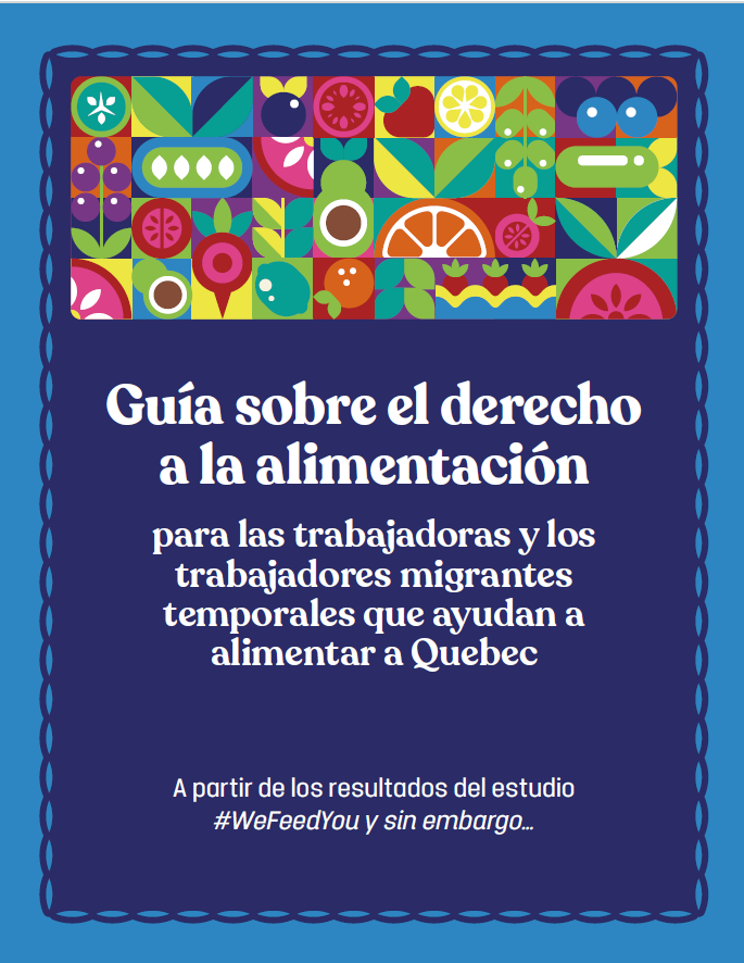Couverture du Guide sur le droit à l'alimentation en espagnol