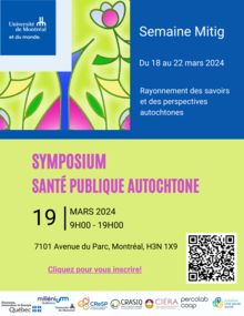 Symposium en santé publique autochtone - Affiche